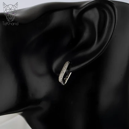 گوشواره ژوپینگ حلقه‌ای سیمپل لاکچری