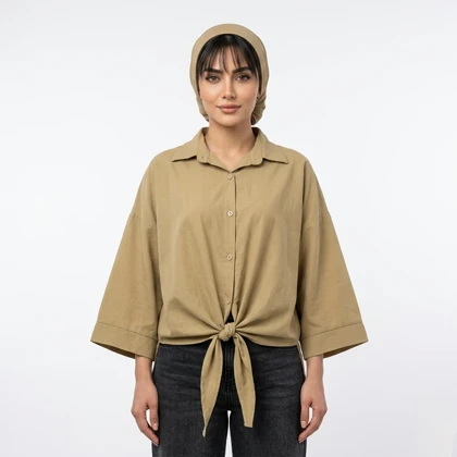 شومیز نخی جلو گره مدل آندرومدا علیدسا