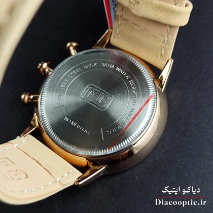 ساعت مچی مردانه اورجینال موتور ژاپن برند مینی فوکوس سه موتور مدل Mf0114G.02 بند چرم