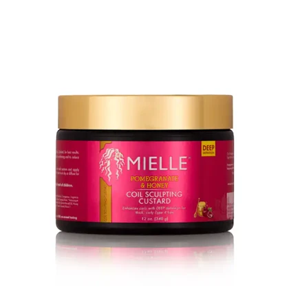 کاستارد حالت‌دهنده و فرم‌دهنده موهای فر میال، حاوی عصاره انار و عسل Mielle Pomegranate & Honey Coil Sculpting Custard