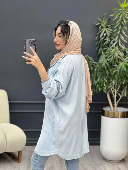 مانتو دو جیب برش‌دار سرو