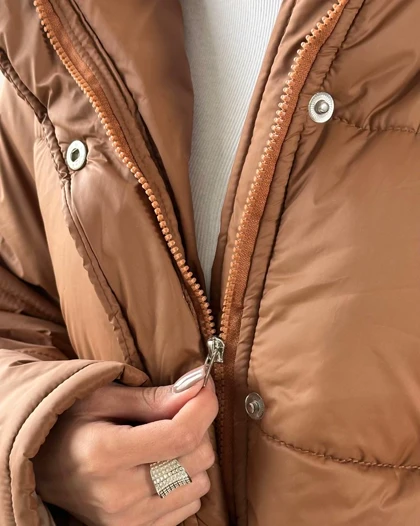 کاپشن کلاهدار کد 130077