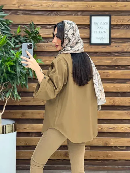 بارانی دوجیب آستین گت دار