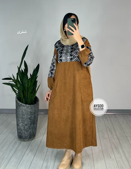 پیراهن مانتویی آتریسا