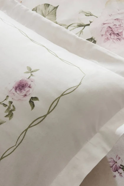 سرویس روتختی دو نفره Karaca Home مدل Rosales ساتن - سفید