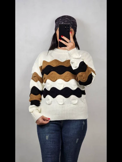 پلیور بافت مدل صدف