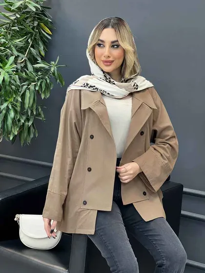 مانتو لینن شش دکمه