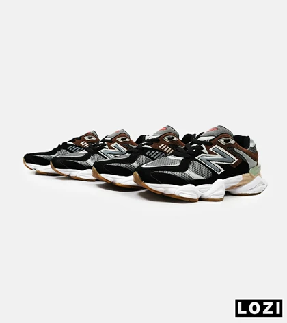 کفش کتانی مردانه و زنانه مشکی طوسی قهوه ای NEW BALANCE 9060