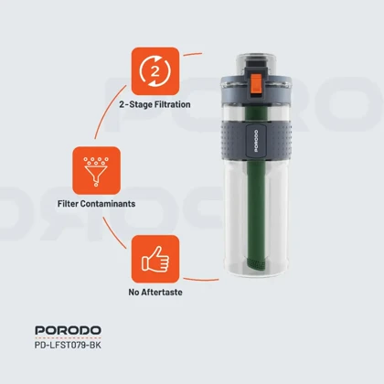 بطری آب تصفیه 2 مرحله PORODO LFST079