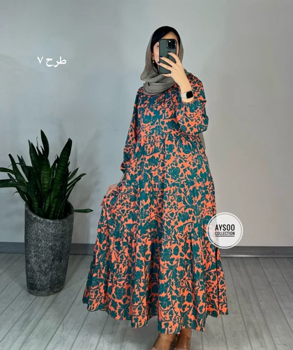 پیراهن طرحدار مزونی 61