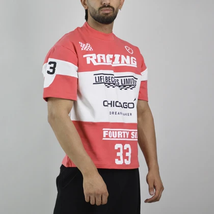 تیشرت اسپرت ریسینگ شیکاگو مدل ZRA-4D0558 صورتی