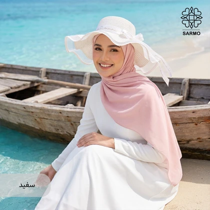کلاه زنانه ساحلی چین‌دار