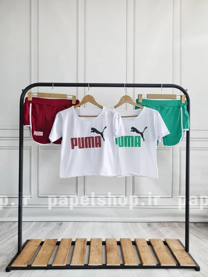 ست کراپ و شورتک طرح پوما Puma