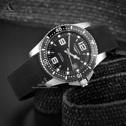 ساعت لونژین صفحه مشکی Longines HydroConquest L3DSK