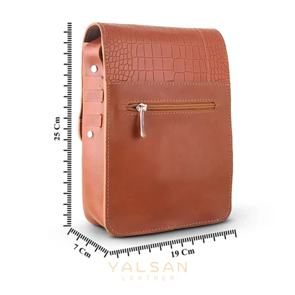 کیف دوشی چرم یلسان مدل ماهان کد 010-PRM