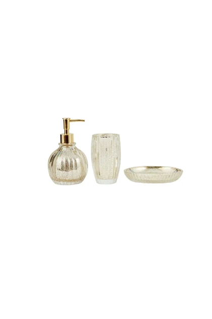 ست اکسسوری حمام Karaca Home مدل Shine شیشه‌ای - نارنجی