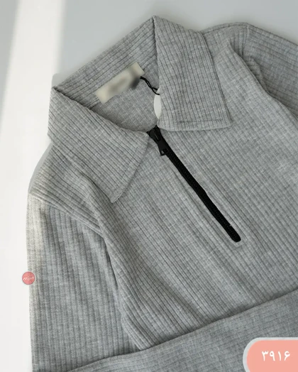 بلوزکرکره ای نیم زیپ 3916