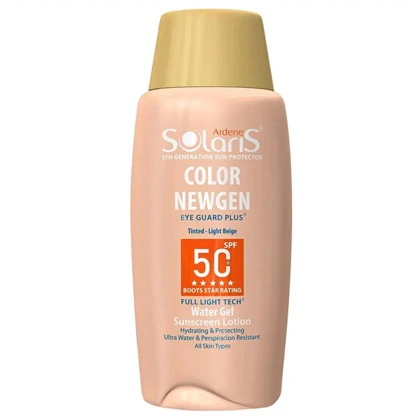 لوسیون ضد آفتاب رنگی آردن سولاریس مدل Color NEWGEN بژ روشن SPF50+