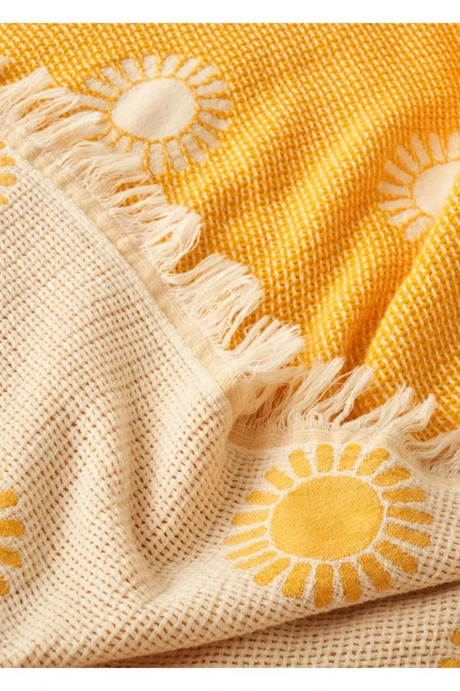 روتختی دو نفره Bella Maison مدل Sunny پنبه‌ای - زرد
