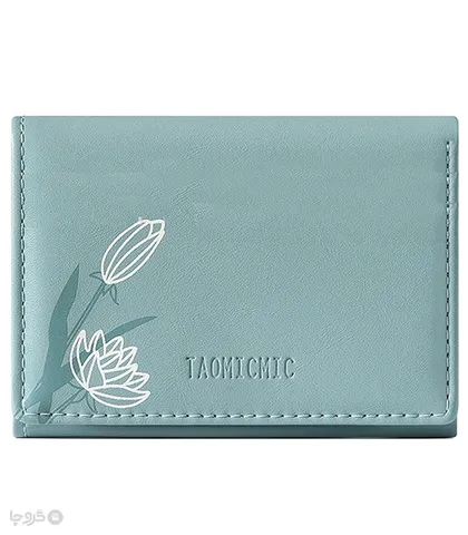 کیف پول زنانه تاشو دکمه دار Taomicmic تائومیک میک طرح شاخه گل