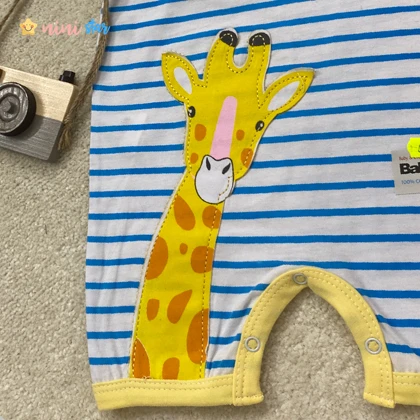 رامپر نوزادی BABY ONE زرافه جنس پنبه