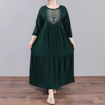 پیراهن ساحلی نقش دار طرح آیدا 3981