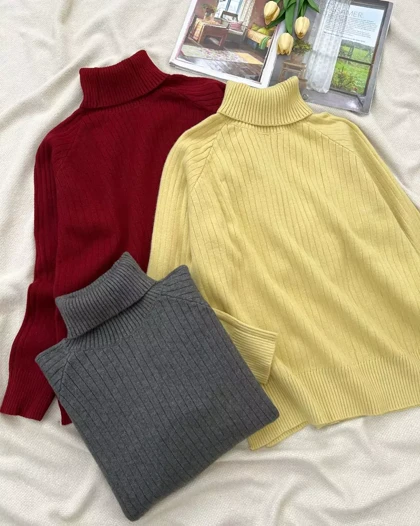 پلیور بافت یقه اسکی کد 5404