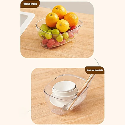 آبکش میوه و سبزیجات اکوکو ecoco مدل E24162 اکرولیک شفاف