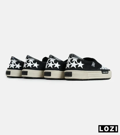 کفش اسنیکرزسفید مشکی Amiri Stars Vintage مدل 5979