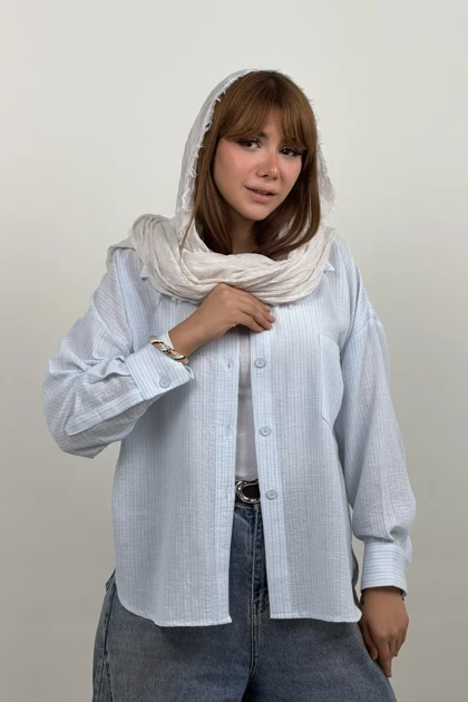 شومیز لینن ملانژ پیراهنی