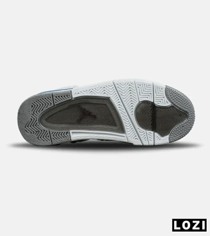 کفش کتانی ساق‌دار مردانه و زنانه سفید آبی NIKE jordan 4 مدل 7717