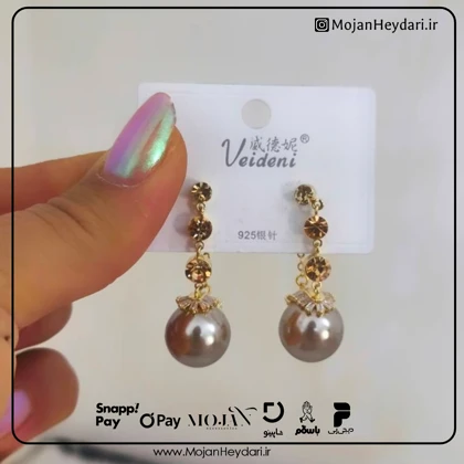 گوشواره صدفی مشابه طلا کد sg105