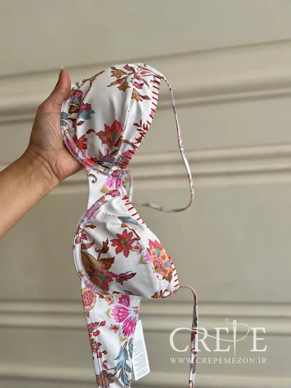 بیکینی وارداتی فنردار طرح گل