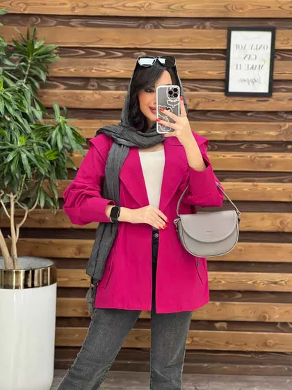 مانتو سرشانه ژیله دار پشت پاگن