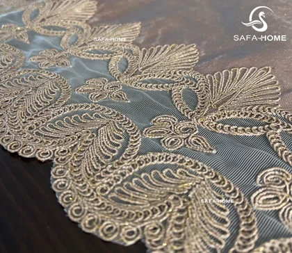 رانر رومیزی مخمل طرح اسلیمی