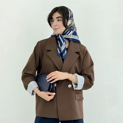 کت زنانه کرپ دکمه نما | آی بولک