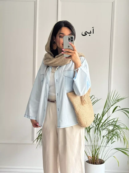 مانتو لینن باکسی هلیا (دارای ایراد جزئی)