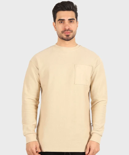 تیشرت آستین بلند مردانه بافت ریز 5294