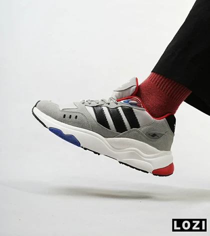 کفش کتانی مردانه طوسی مشکی ADIDAS torsion