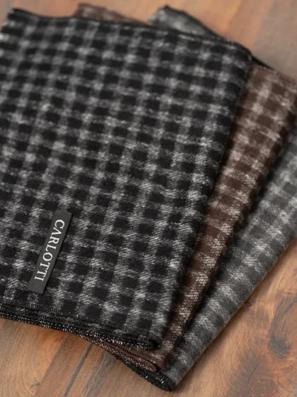 شالگردن چهارخونه طوسی کارلوتی کد s245