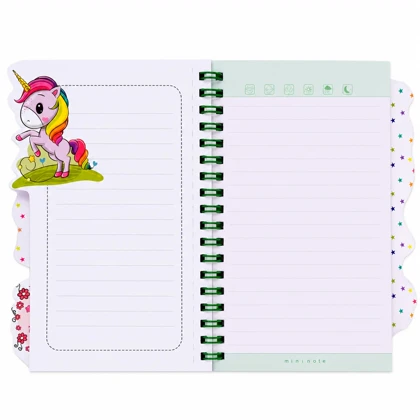 دفترچه یادداشت 75 برگ فانتزی سیمی اندازه 12×16 سانتی متر