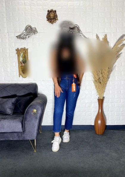 شلوار لی زنانه مام فیت قواره بزرگ