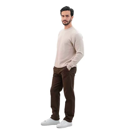 پلیور بافت یقه گرد رگولارفیت مردانه - 03252158