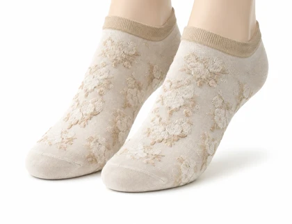 جوراب مچی زنانه پنبه‌ای طرح دار Family Socks بدون درز و معطر