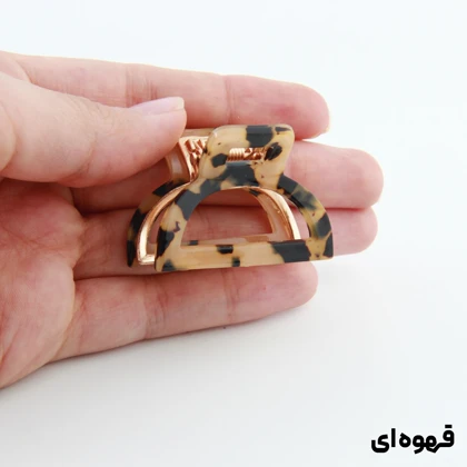 کلیپس دخترانه فلزی مدل نیم دایره آبرنگی کوچک