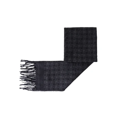 شال گردن طرح پازل خاکستری