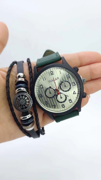 ست ساعت مچی و دستبند والار Walar با موتور کوارتز