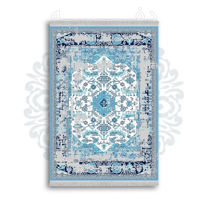 *جدید* فرشینه از جنس پارچه شانل مخمل ترک طرح فانتزی برند دفه کد 1155