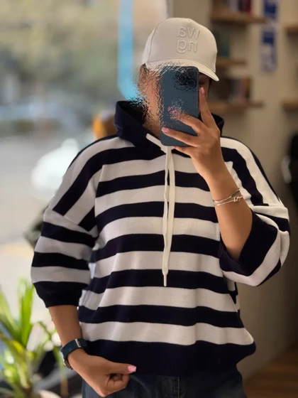 بولیز بافت کلاه دار_8138
