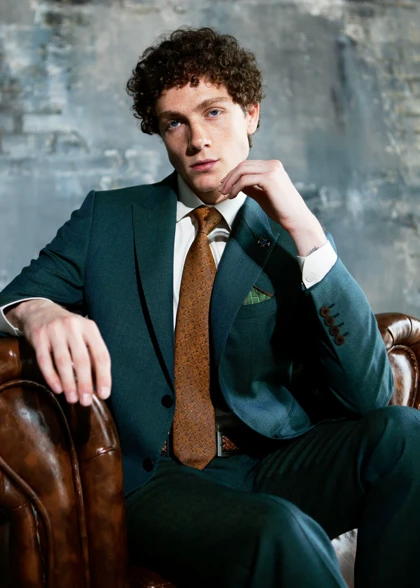 کت و شلوار کلاسیک ساده سبز